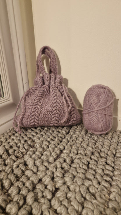 Handmade crocheted small tote bag