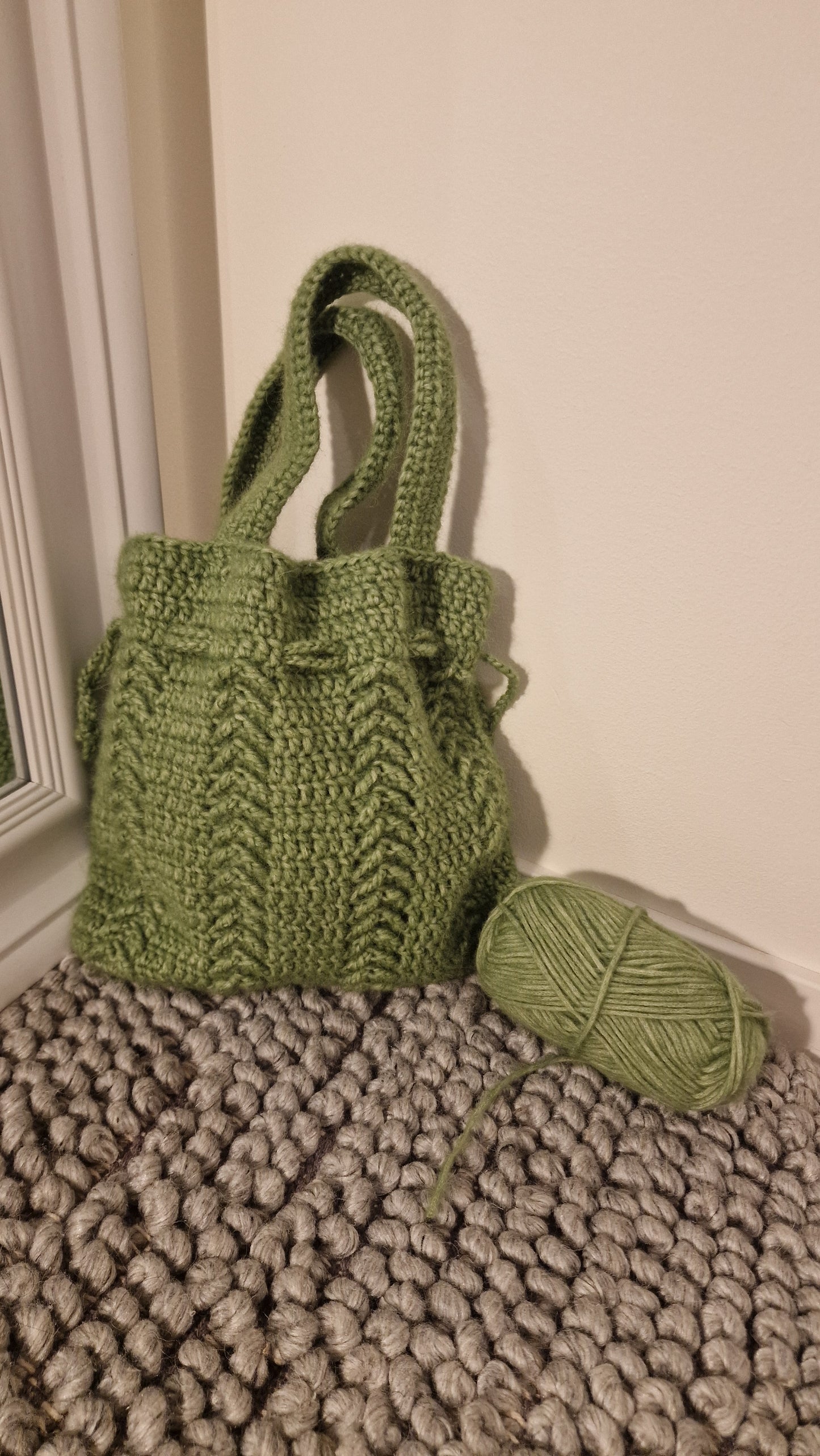 Handmade crocheted medium tote bag