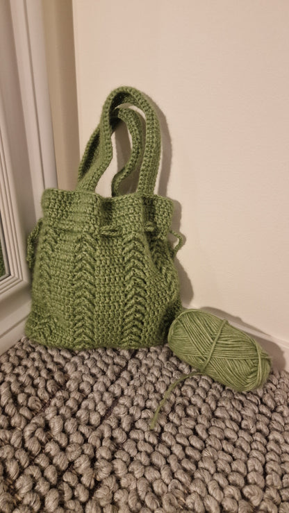 Handmade crocheted medium tote bag