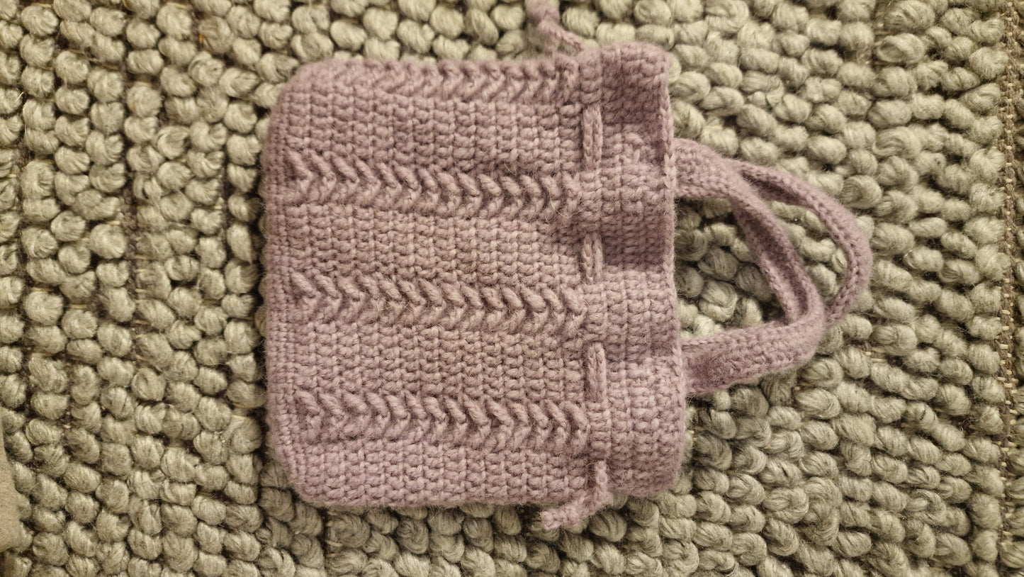 Handmade crocheted small tote bag