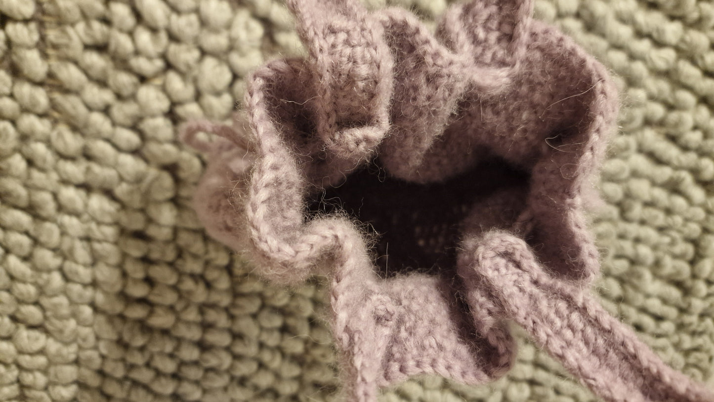 Handmade crocheted small tote bag