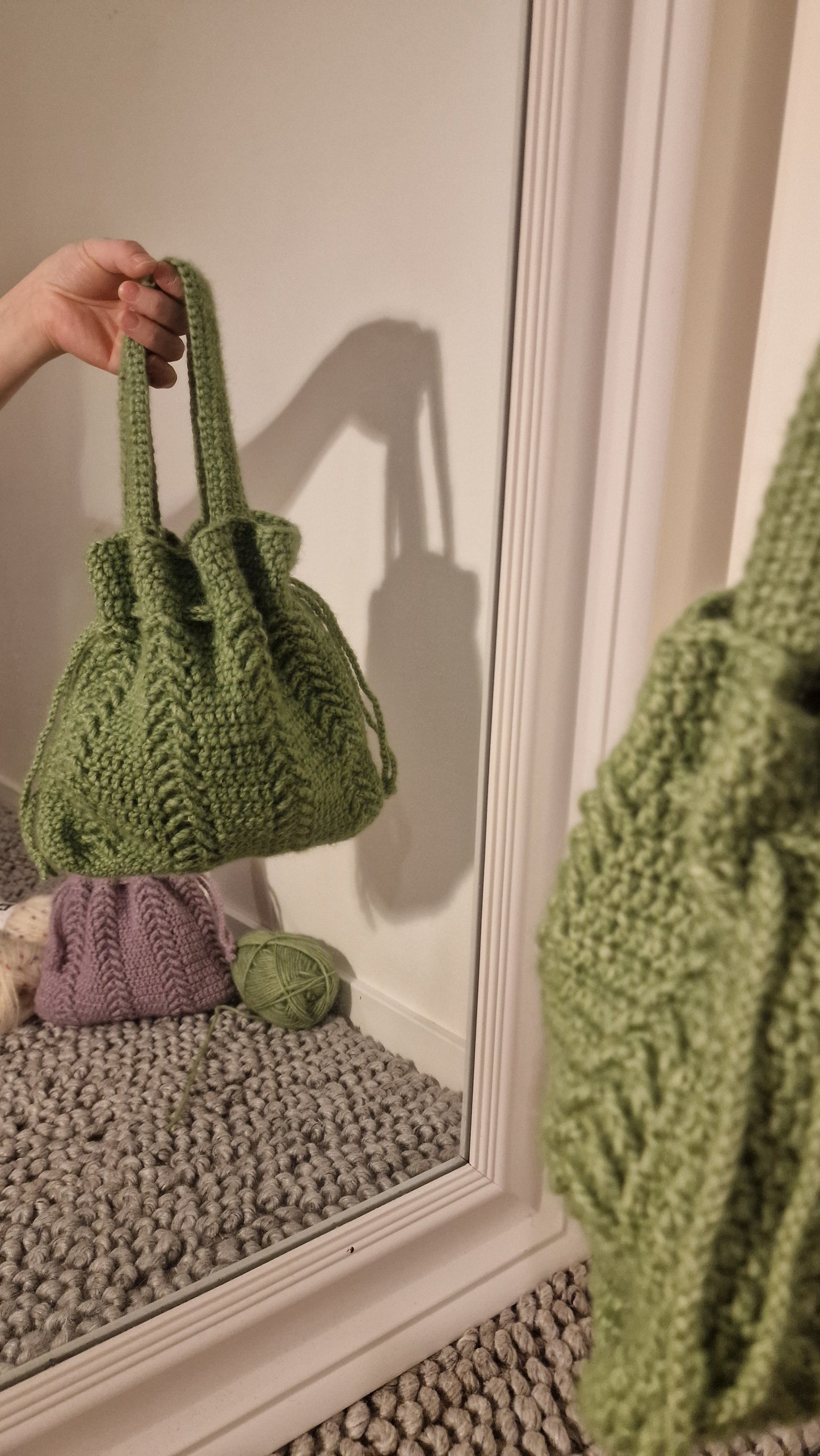 Handmade crocheted medium tote bag